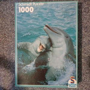 Schmidt Double Dolphin Puzzle 1000 Piece - Dolphins 02377 New Open Box 19” x 26”
